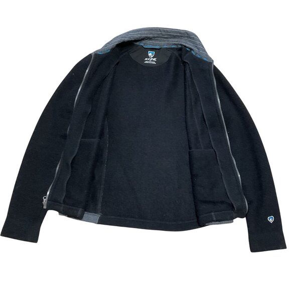 KUHL ALFPACA FLEECE JACKET SIZE M BLACK POCKETS HIKING CLIMBING MENS - Picture 4 of 5